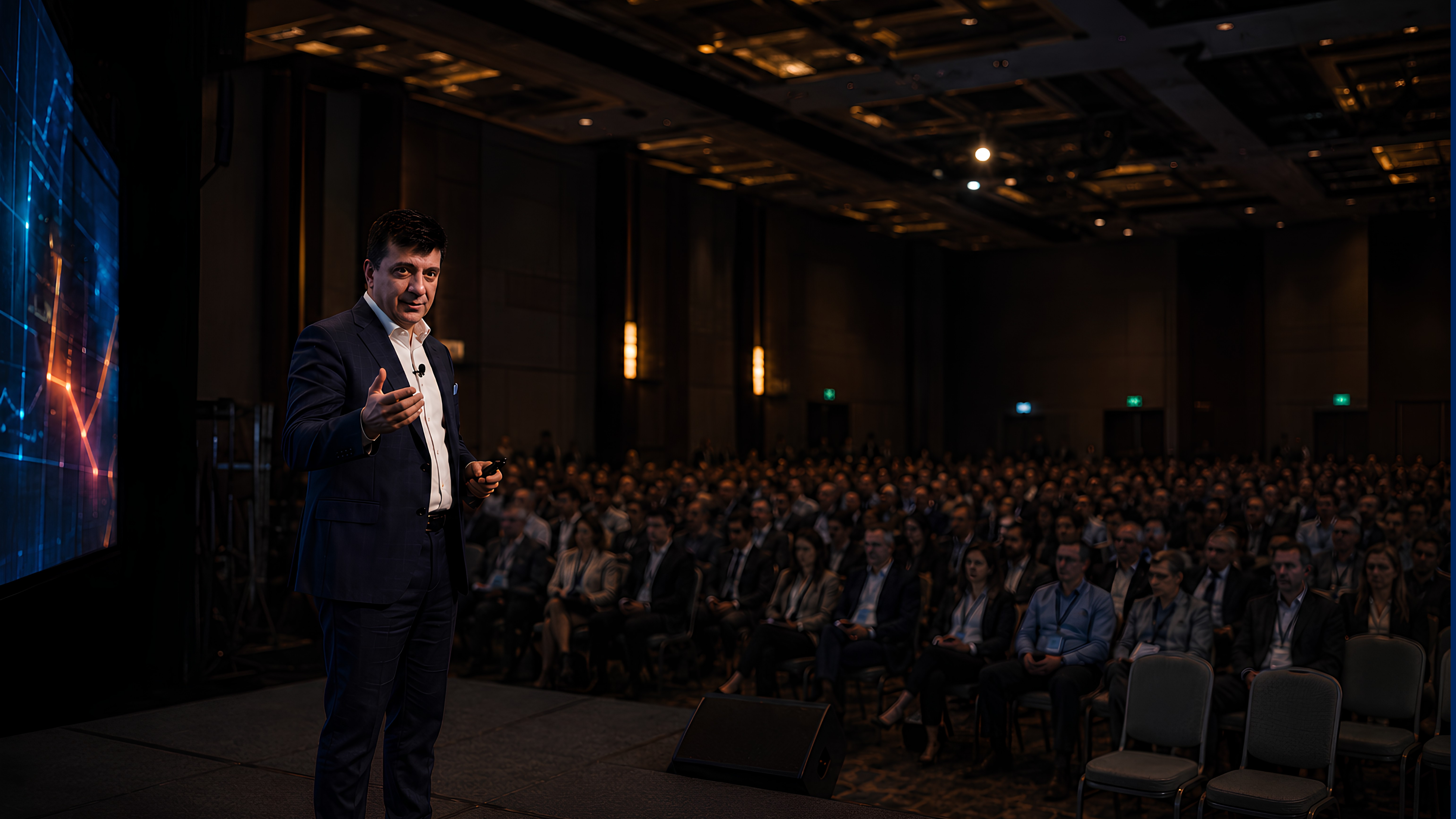 Dean Mauro presenting on stage